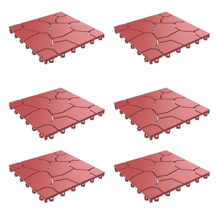 Pure Garden 11.5 in. x 11.5 in. Grey Outdoor Interlocking Square Look Polypropylene Patio and Deck Tiles (Set of 30), photo 4 of 6