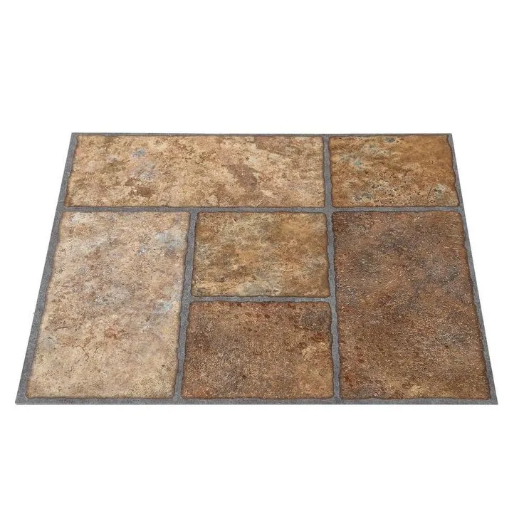 TrafficMASTER Bodden Bay 12 in. x 12 in. Terra Cotta Peel and Stick Vinyl Tile (30 sq. ft. / case), photo 6 of 8