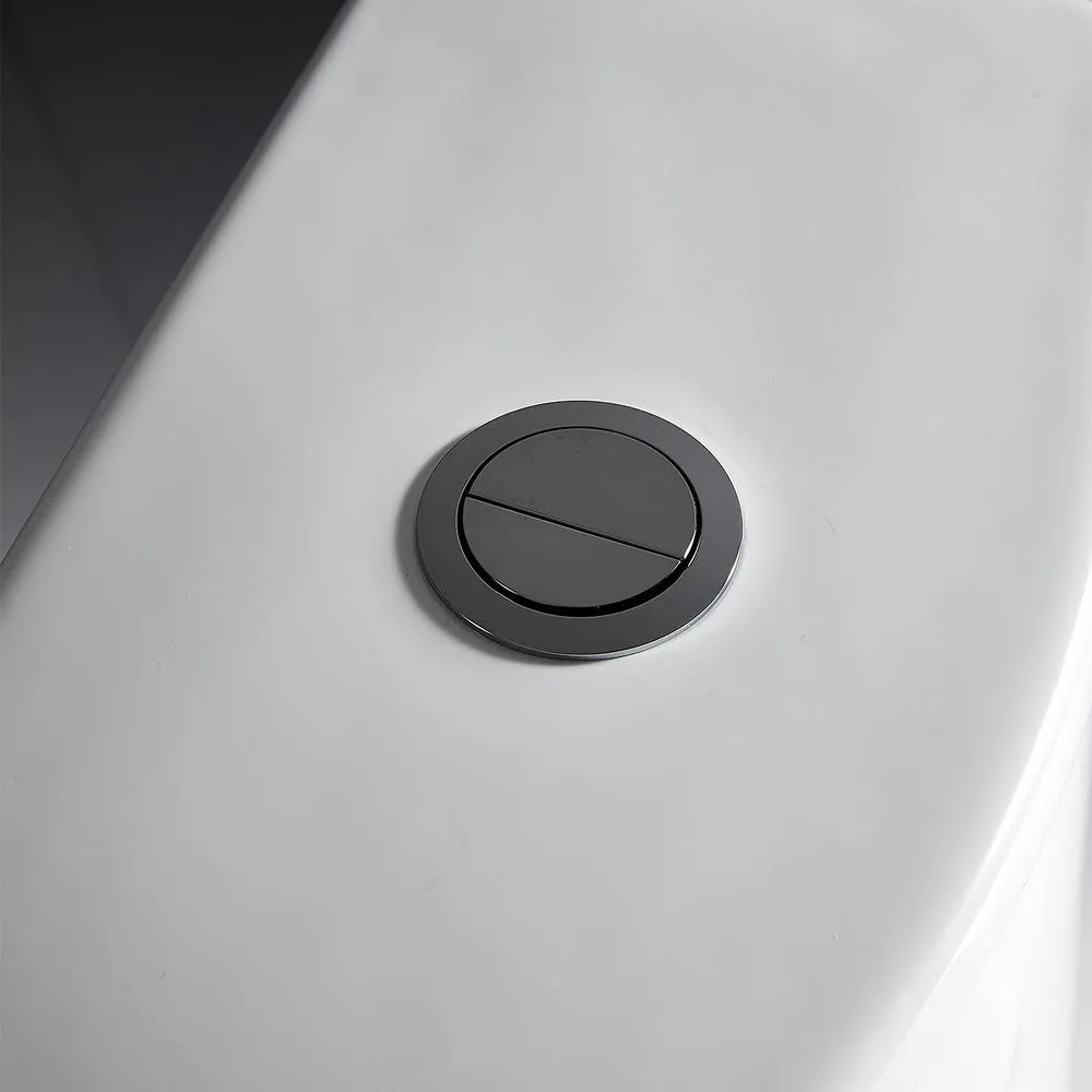 Boyel Living 0.8 GPF/1.28 GPF Dual Flush Round Shape Ceramic Elongated Toilet Including Toilet Round Only Seat in White, photo 7 of 9
