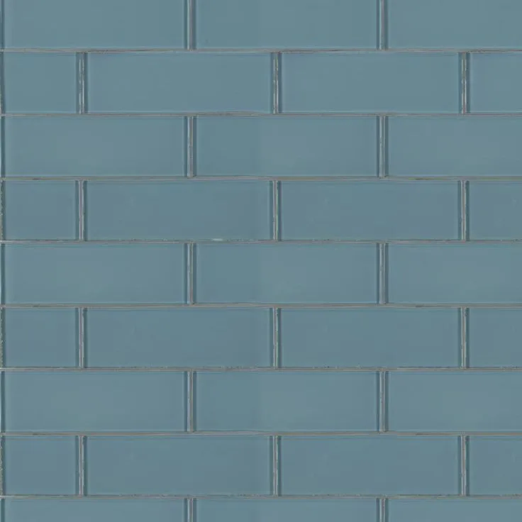 MSI Harbor 3 in. x 9 in. x 8mm Glossy Glass Gray Subway Tile (3.8 sq. ft. / case), photo 2 of 5