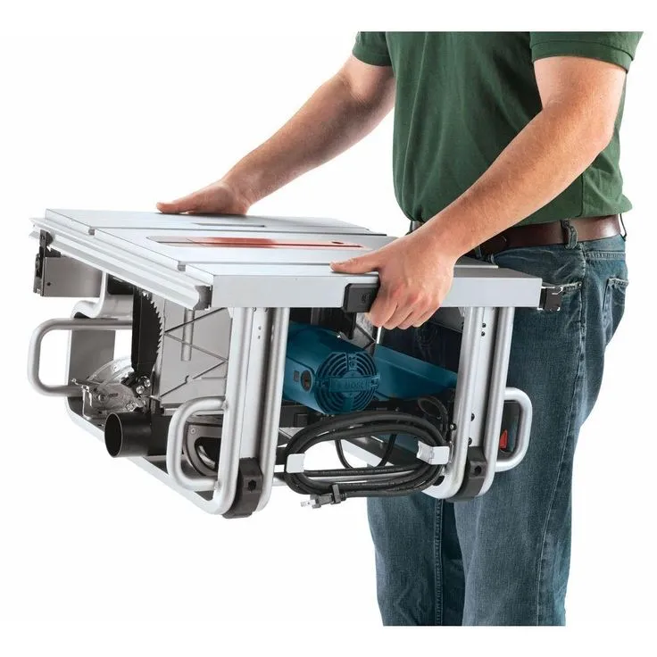 Bosch 15 Amp 10 in. Corded Portable Worksite Bench Table Saw with Smart Guard System and 24-Tooth Carbide Saw Blade, photo 11 of 11