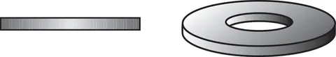 Zinc-Plated Steel .138 in SAE Flat Washer, 100-Pack