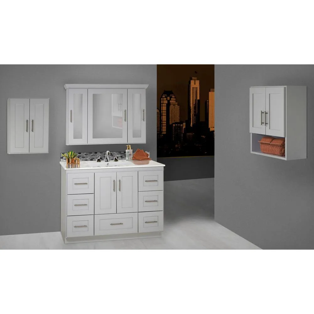 Simplicity by Strasser Ultraline 30 in. W x 21 in. D x 34.5 in. H Bath Vanity Cabinet Only with Left Drawers in Dewy Morning, photo 3 of 12