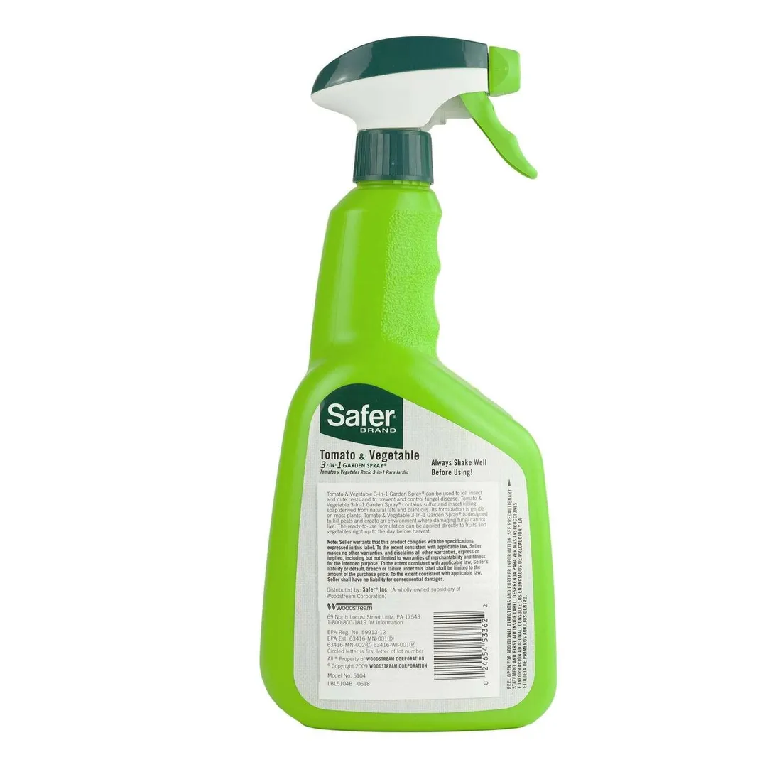 Safer Brand 3-in-1 Garden Spray Liquid Fungicide/Insecticide/Miticide/Nematicide 32 oz, photo 2 of 2