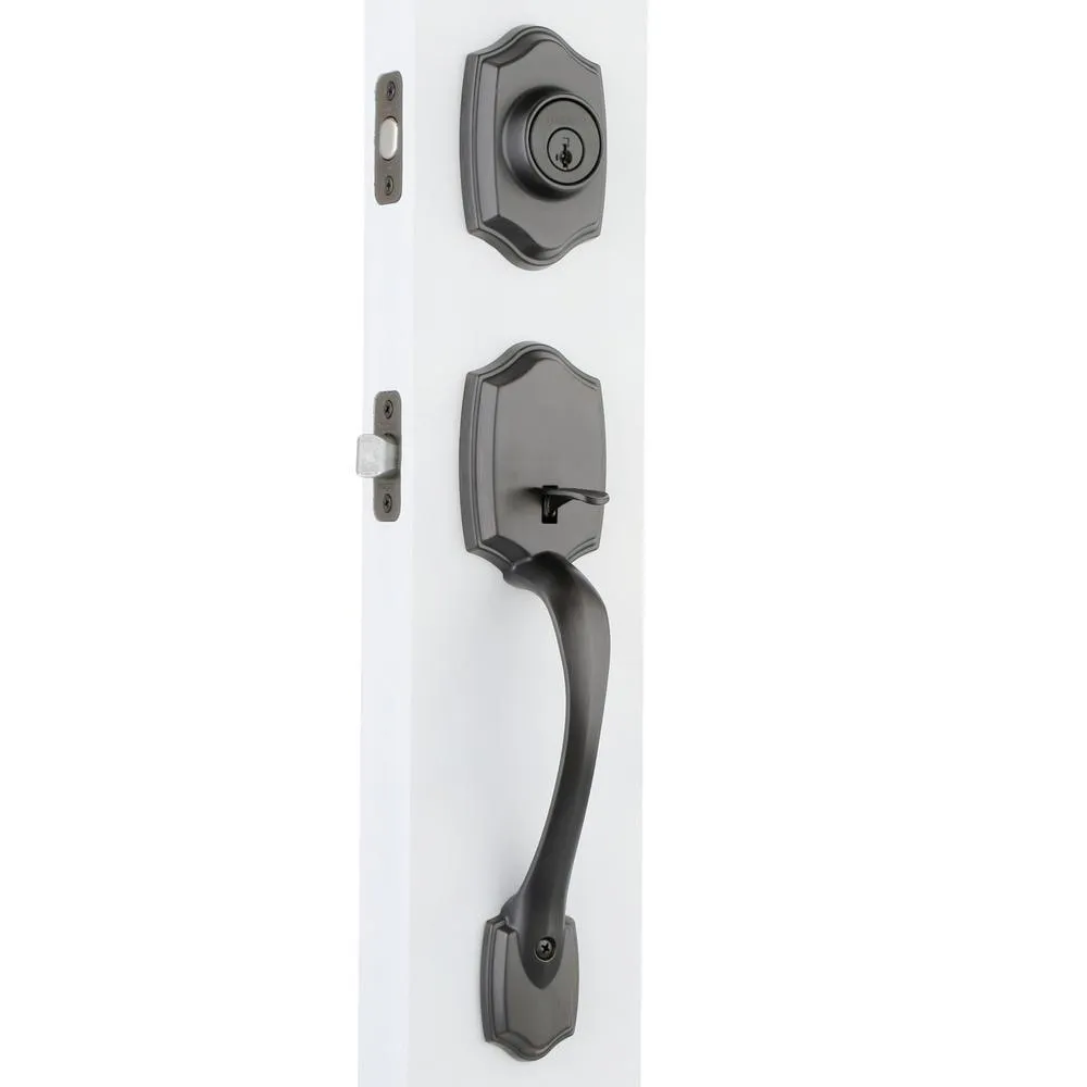 Belleview Venetian Bronze Single Cylinder Door Handleset with Cove Door Knob Featuring SmartKey Security, photo 2 of 5