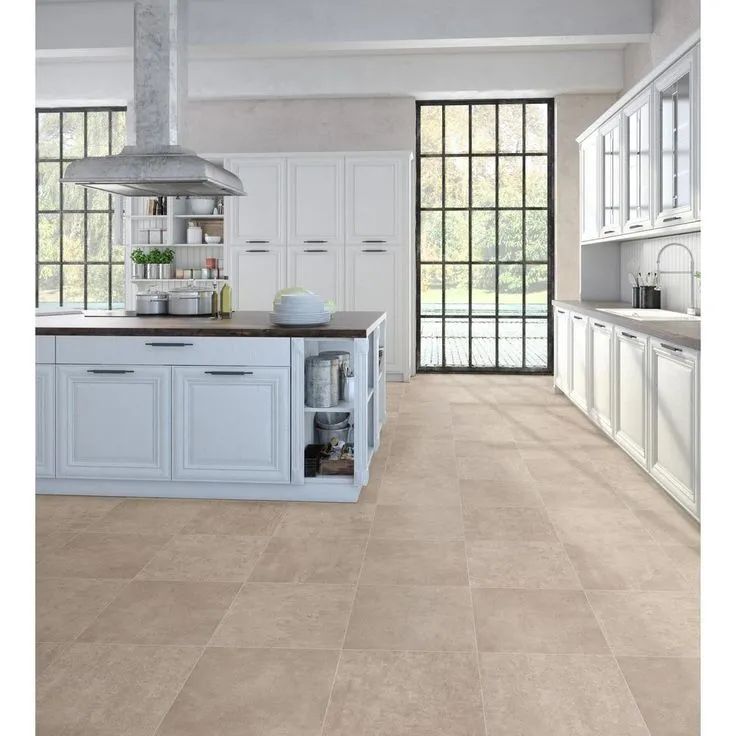 TrafficMASTER Brushed Limestone Neutral Residential Vinyl Sheet, Sold by 12 ft. Wide x Custom Length, photo 5 of 9