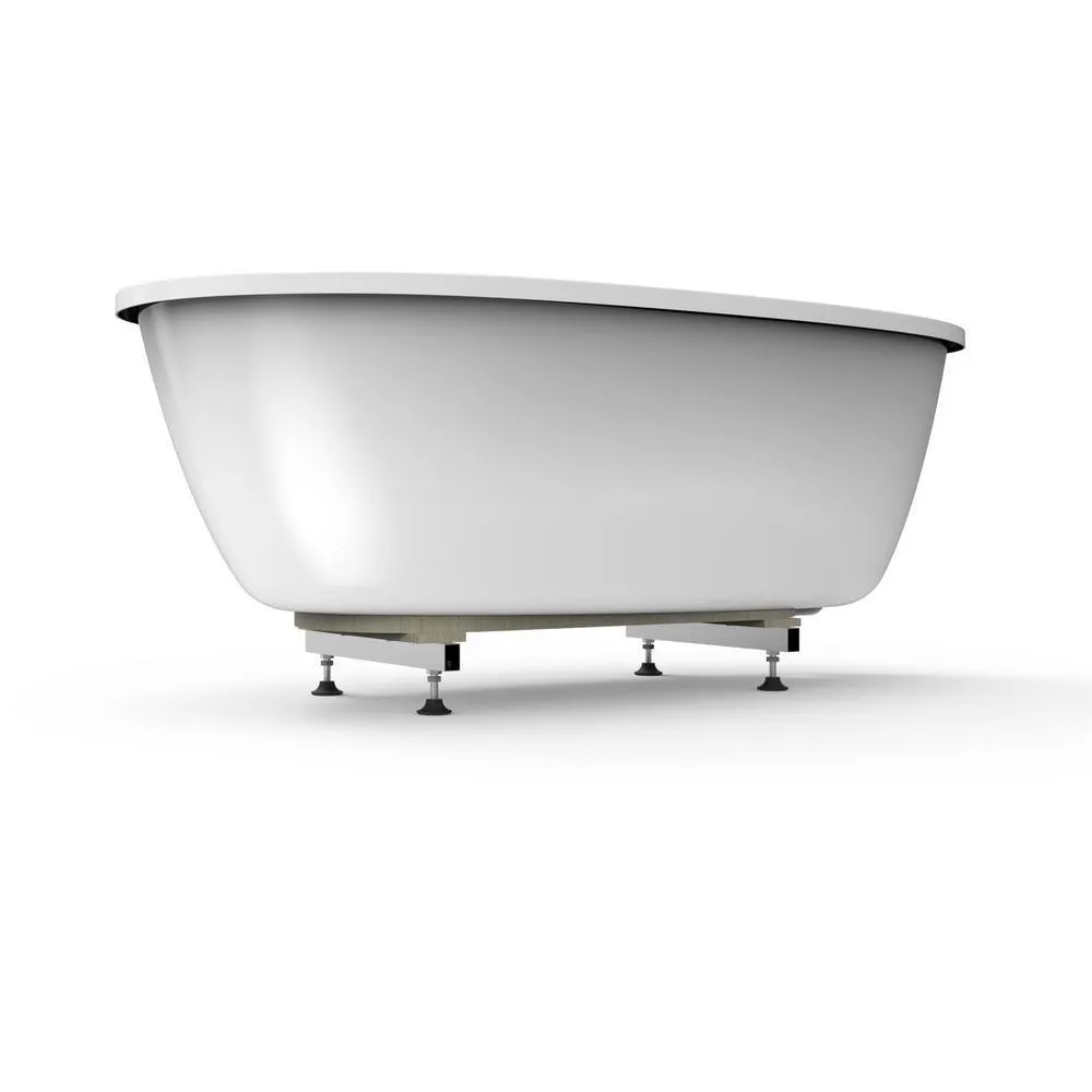 Universal Tubs Johanna 59 in. x 30 in. Acrylic Flatbottom Freestanding Soaking Bathtub in White, photo 8 of 13