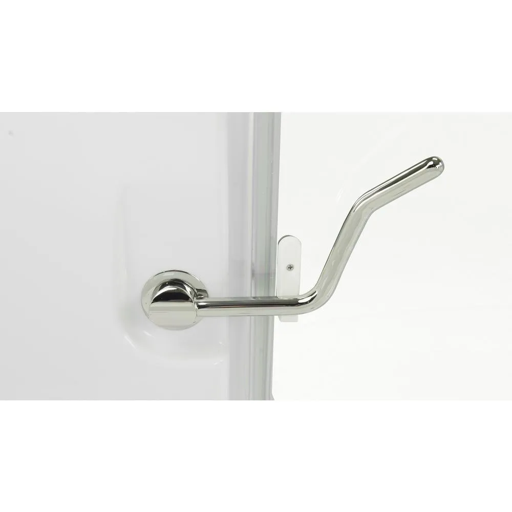 Ella Laydown 72 in. Walk-in Whirlpool Bathtub in White with Left-Hinged Middle Glass Door and 2 in. Left Drain, photo 5 of 14