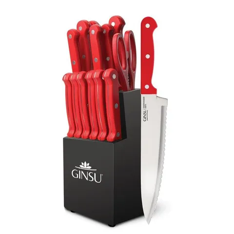 Kiso 14-Piece Dishwasher Safe Black Block Knife Set