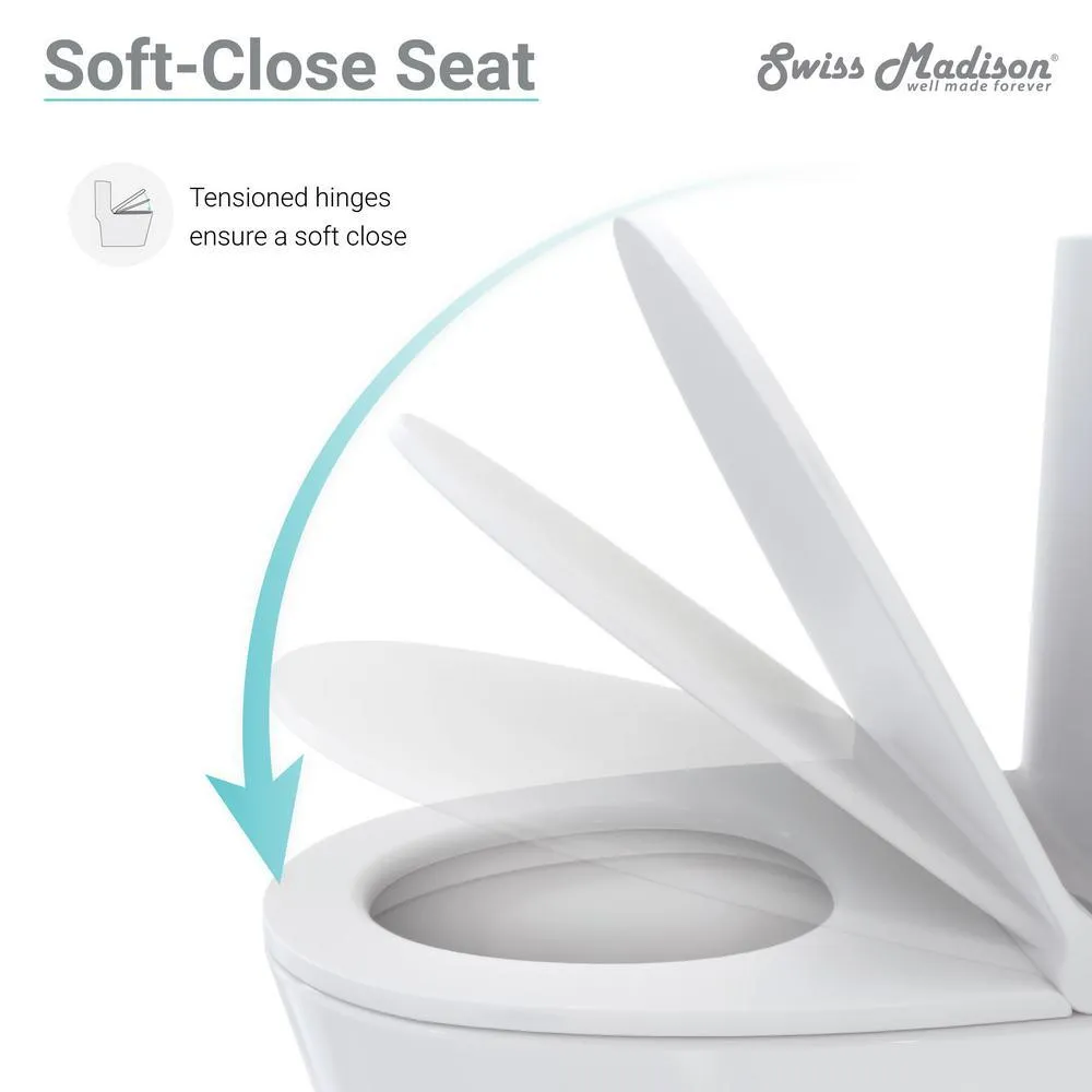 Swiss Madison St. Tropez 1-Piece 0.8/1.28 GPF Dual Flush Elongated Toilet in White, photo 10 of 13