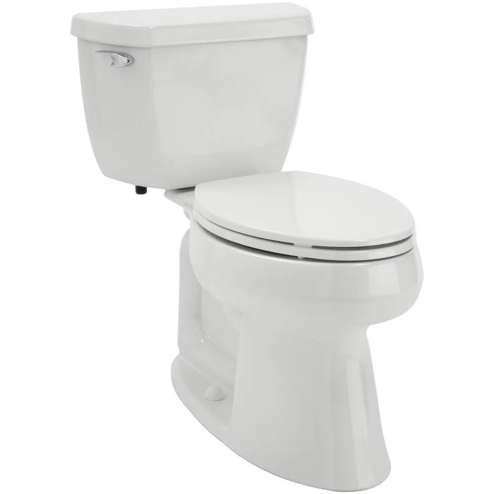 Highline 2-Piece Complete Solution 1.28 GPF Single Flush Elongated Toilet in White with Seat Included (3-Pack), photo 13 of 16