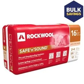 Energy Star Qualified; ROCKWOOL SAFE n SOUND R- Stone Wool Batt Insulation with Sound Barrier