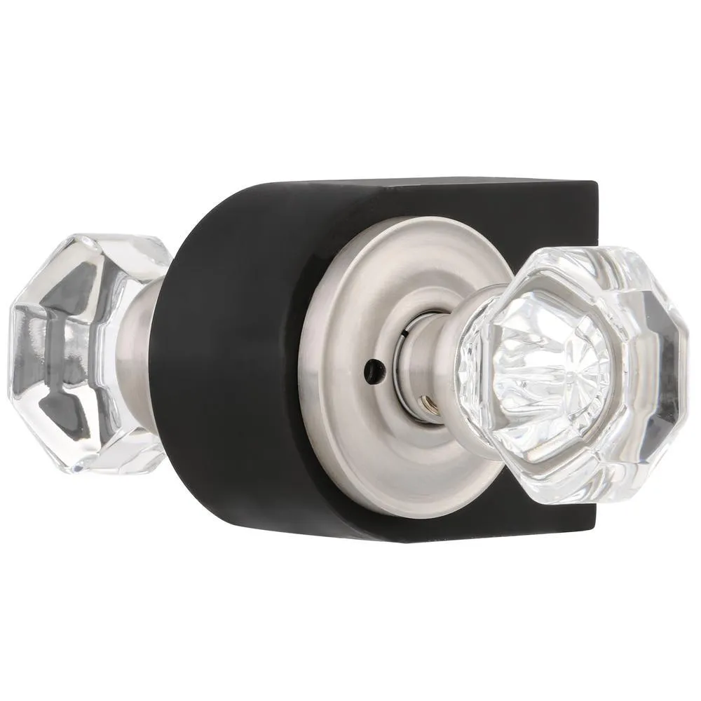 Filmore Satin Nickel Hall/Closet Crystal Door Knob, photo 4 of 8