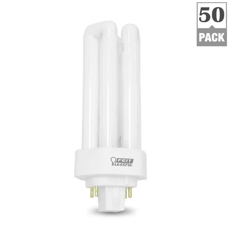 18-Watt Equivalent PL CFLNI Triple Tube 4-Pin Plug-in GX24Q-2 Compact Fluorescent CFL Light Bulb, Cool White (50-Pack), photo 8 of 8