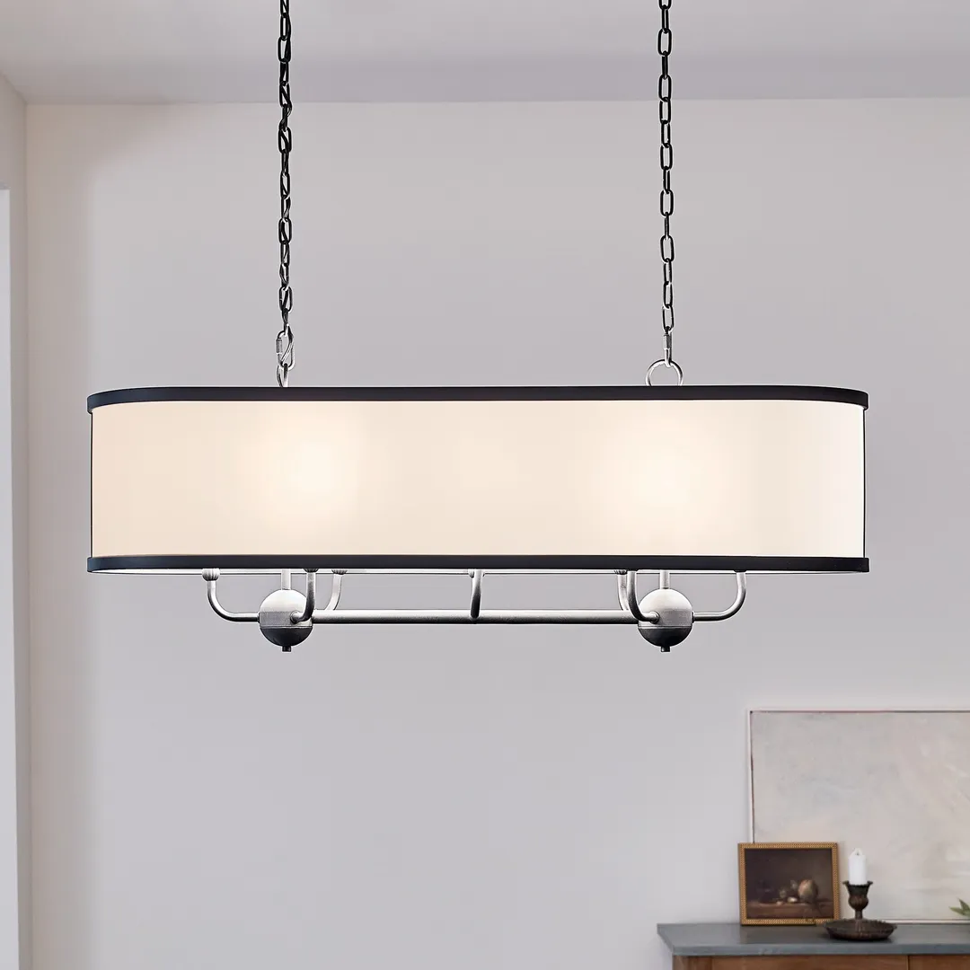 Kichler Heddle 8-Light Black Farmhouse Chandelier, photo 7 of 9
