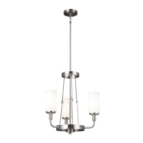 Vetivene 3-Light Pewter Farmhouse Chandelier