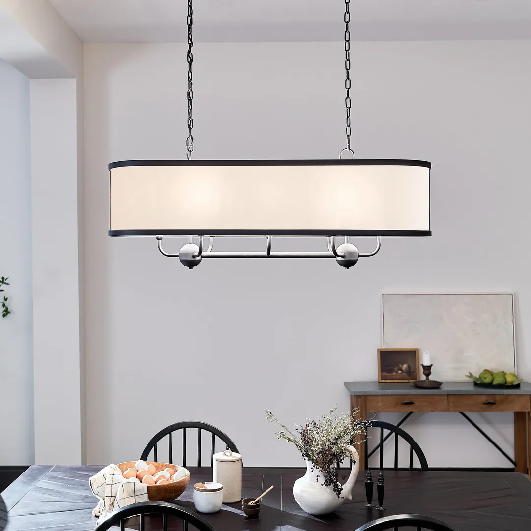 Kichler Heddle 8-Light Black Farmhouse Chandelier, photo 5 of 9