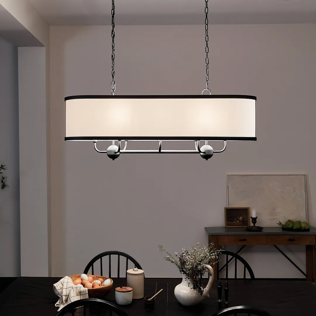 Kichler Heddle 8-Light Black Farmhouse Chandelier, photo 6 of 9