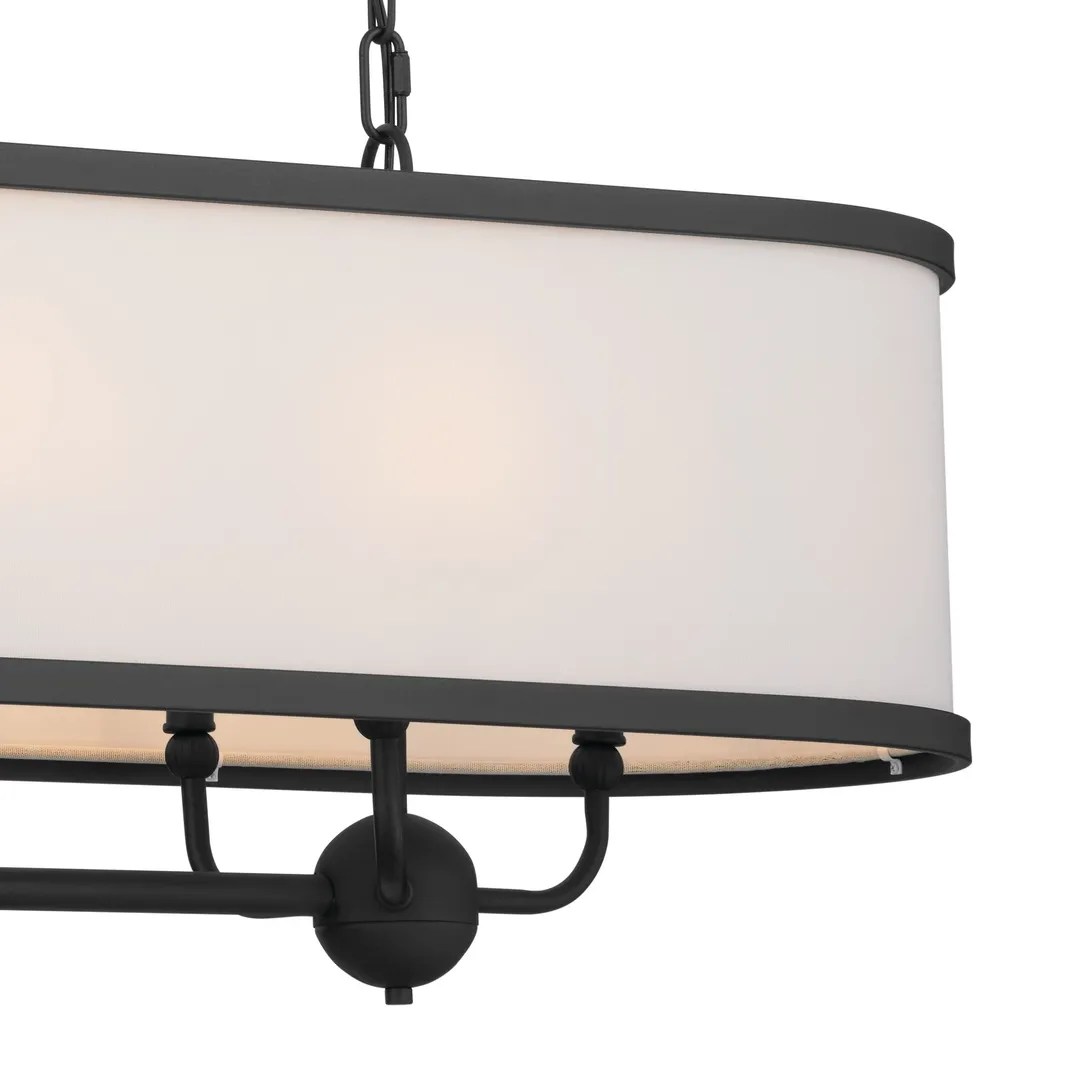 Kichler Heddle 8-Light Black Farmhouse Chandelier, photo 3 of 9