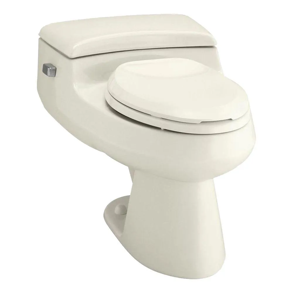 San Raphael Comfort Height 1-Piece 1 GPF Single Flush Elongated Toilet in Ice Grey, Seat Included, photo 10 of 10