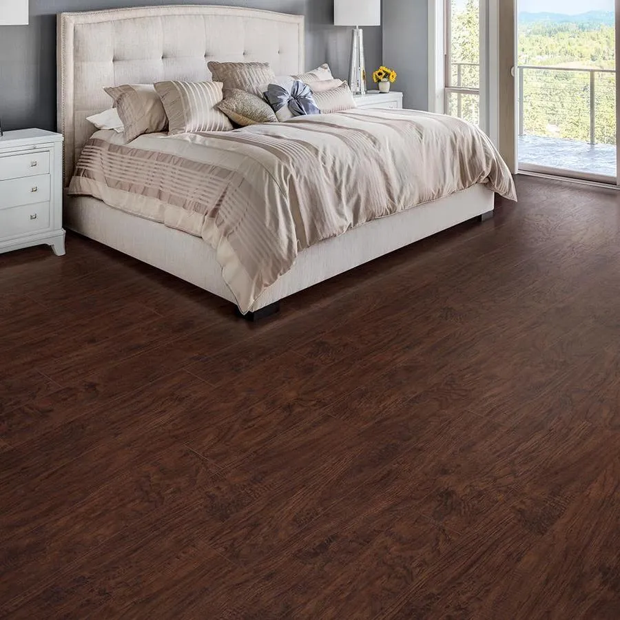 Style Selections Marvino Hickory 6.14-in W x 47.24-in L Handscraped Wood Plank Laminate Flooring, photo 4 of 6