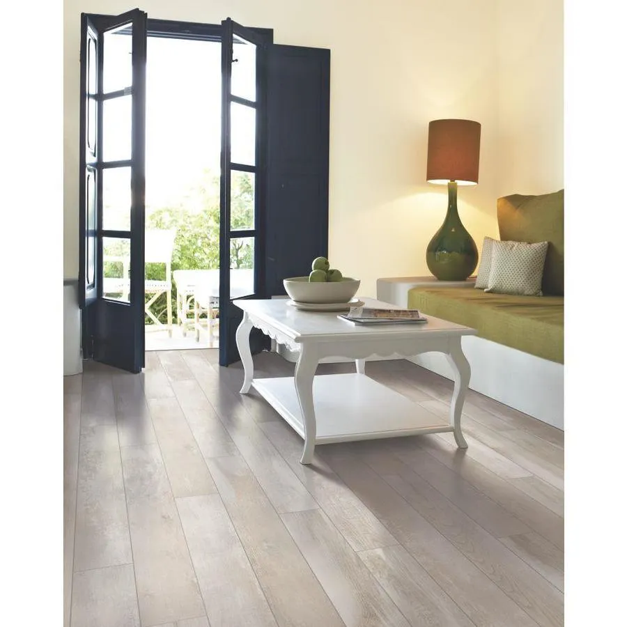 Style Selections Seaside Chestnut 6.14-in W x 47.24-in L Embossed Wood Plank Laminate Flooring, photo 3 of 6