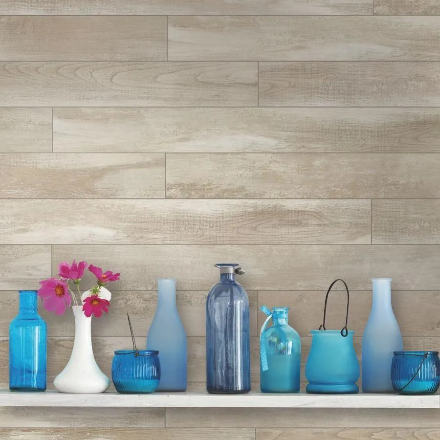 Style Selections Seaside Chestnut 6.14-in W x 47.24-in L Embossed Wood Plank Laminate Flooring, photo 5 of 6