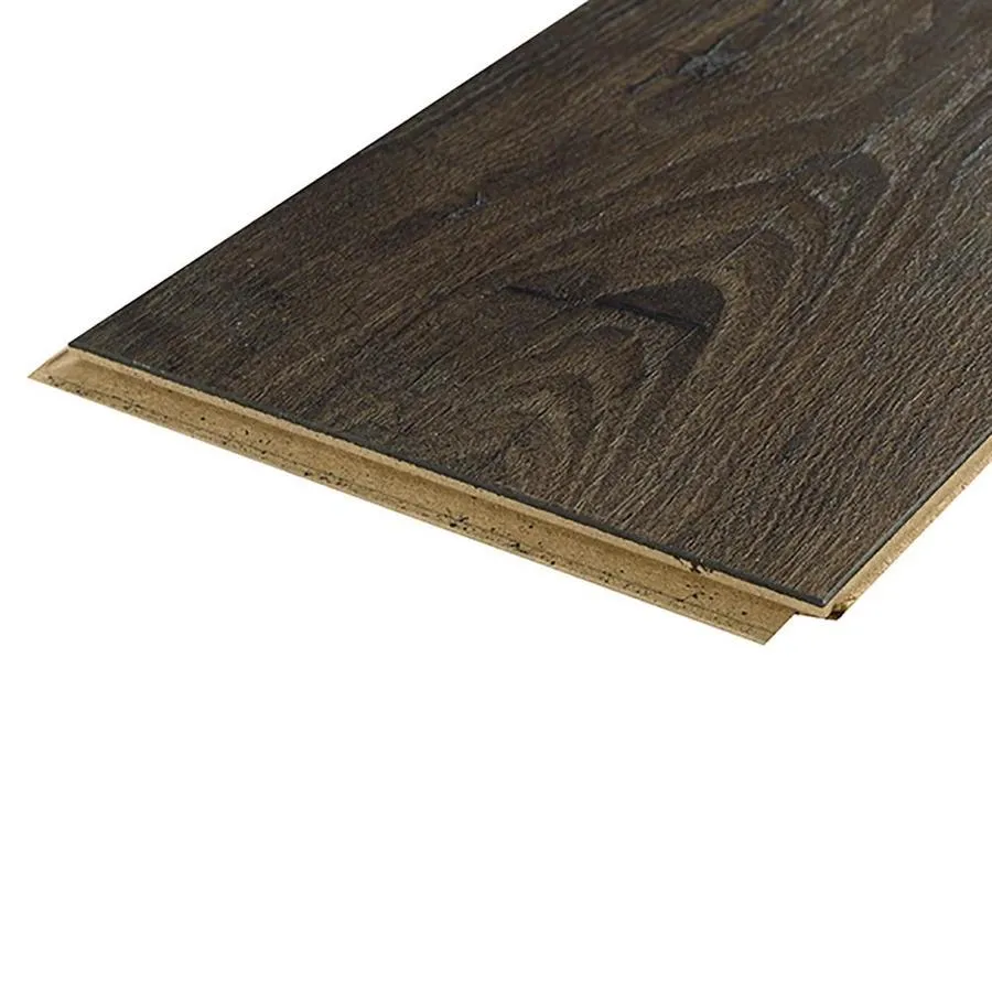 Pergo Portfolio + WetProtect Waterproof Rustic Smoked Chestnut 7.48-in W x 54.33-in L Embossed Wood Plank Laminate Flooring, photo 2 of 2