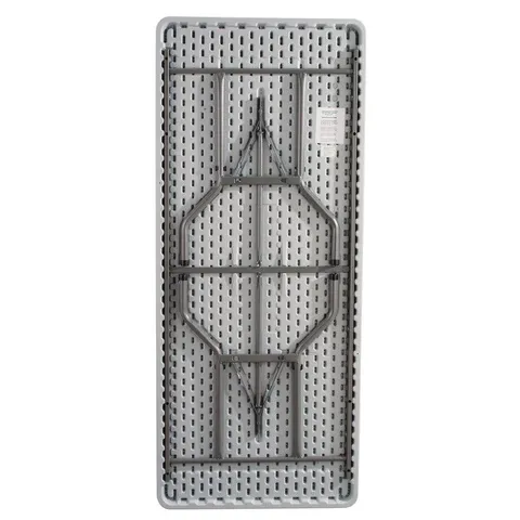 30 × 96 in Outdoor Rectangle Plastic Gray Folding Table