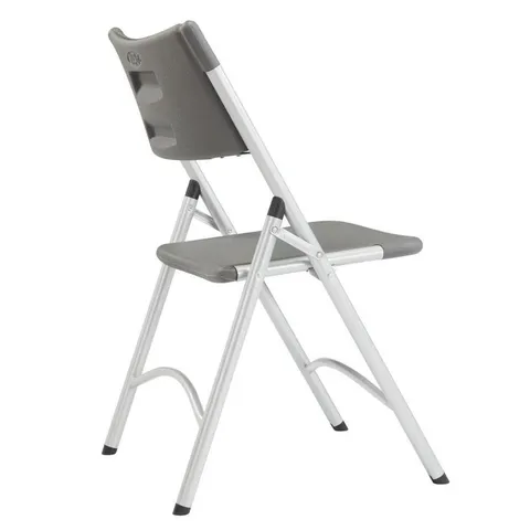 4-Pack Outdoor Charcoal Slate Plastic Solid Banquet Folding Chair