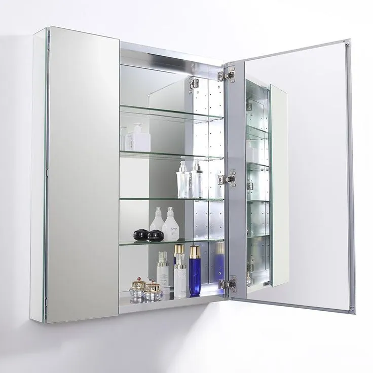 30 in. W x 36 in. H x 5 in. D Frameless Recessed or Surface-Mounted Bathroom Medicine Cabinet, photo 6 of 6