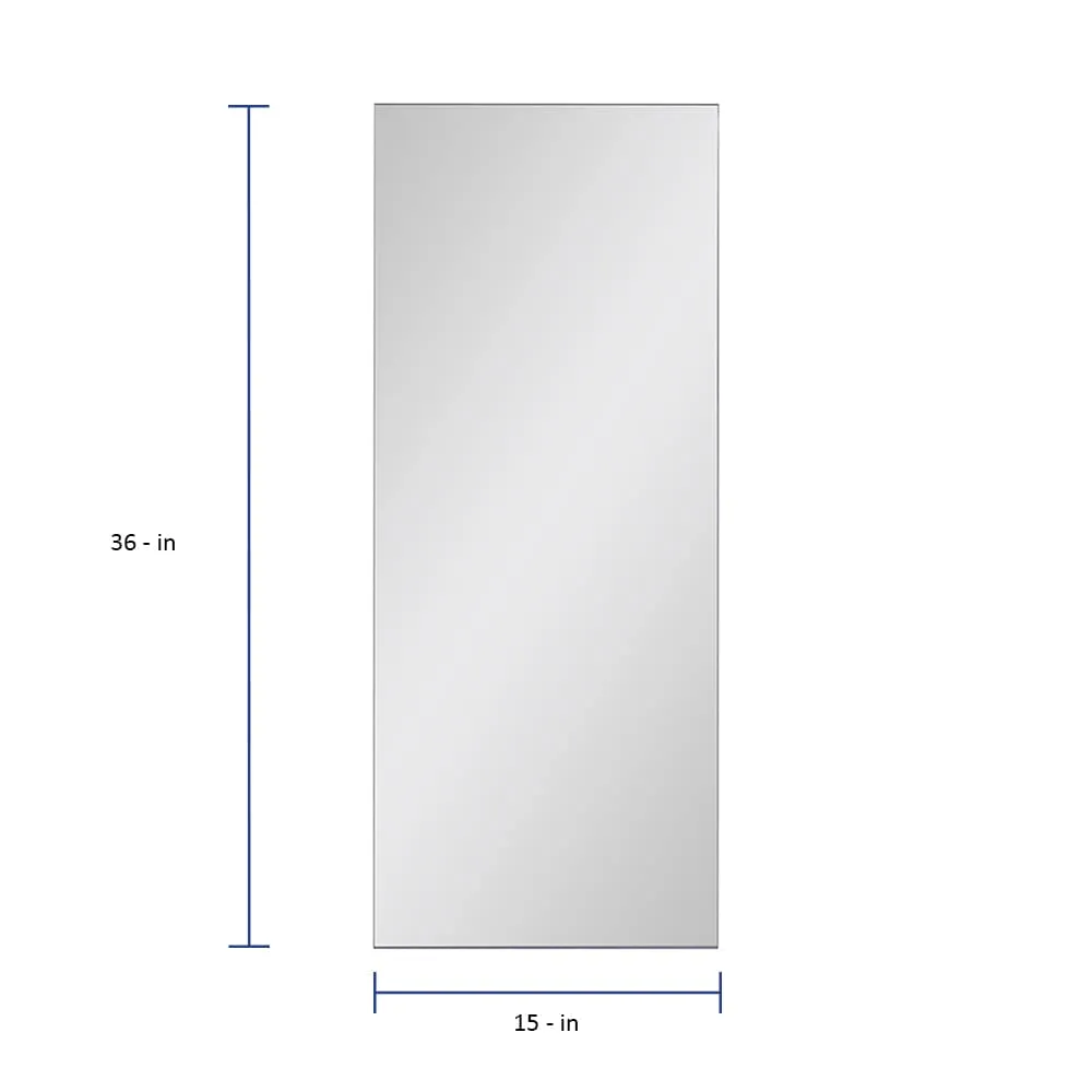 Jensen Low Profile 15-in x 36-in Recessed Mount Frameless Mirrored Medicine Cabinet, photo 4 of 5