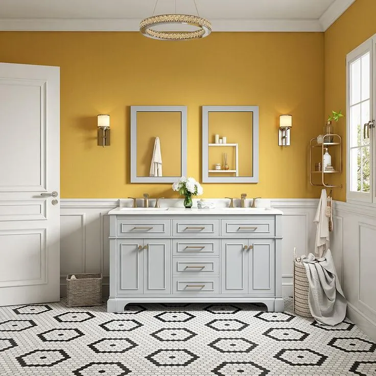 Melpark 60 in. W x 22 in. D Bath Vanity in Dove Grey with a Cultured Marble Vanity Top in White with White Sink, photo 2 of 11