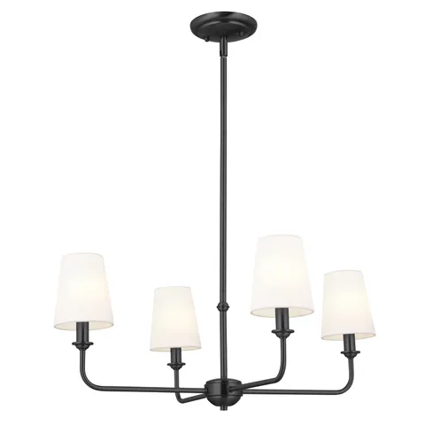 Pallas 4-Light Black Traditional Chandelier