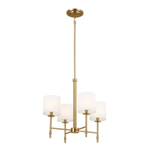 Ali 4-Light Brushed Brass Chandelier