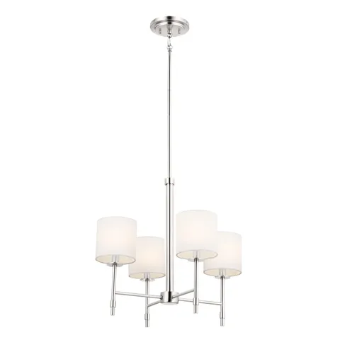 Ali 4-Light Polished Nickel Chandelier