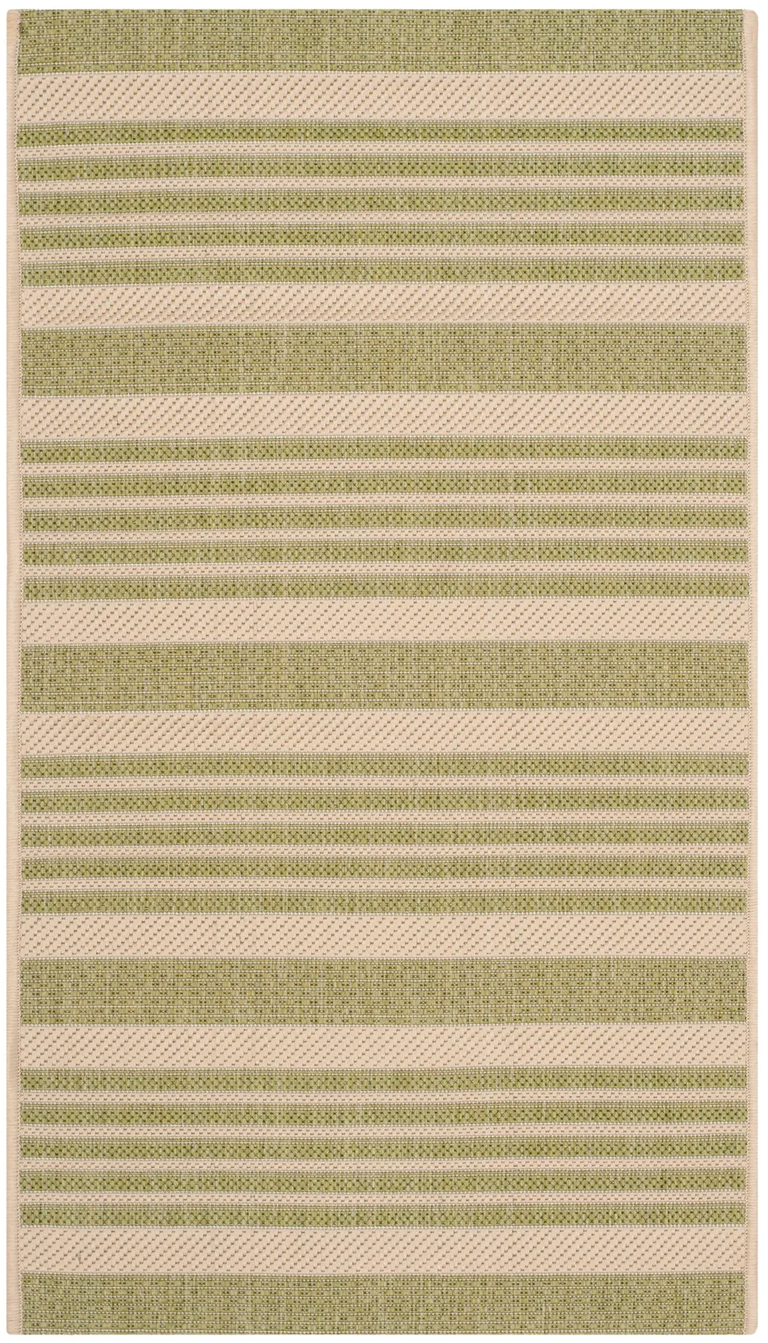Safavieh Courtyard Dobby 3 x 5 Beige/Sweet Pea Indoor/Outdoor Stripe Coastal Throw Rug, photo 2 of 5