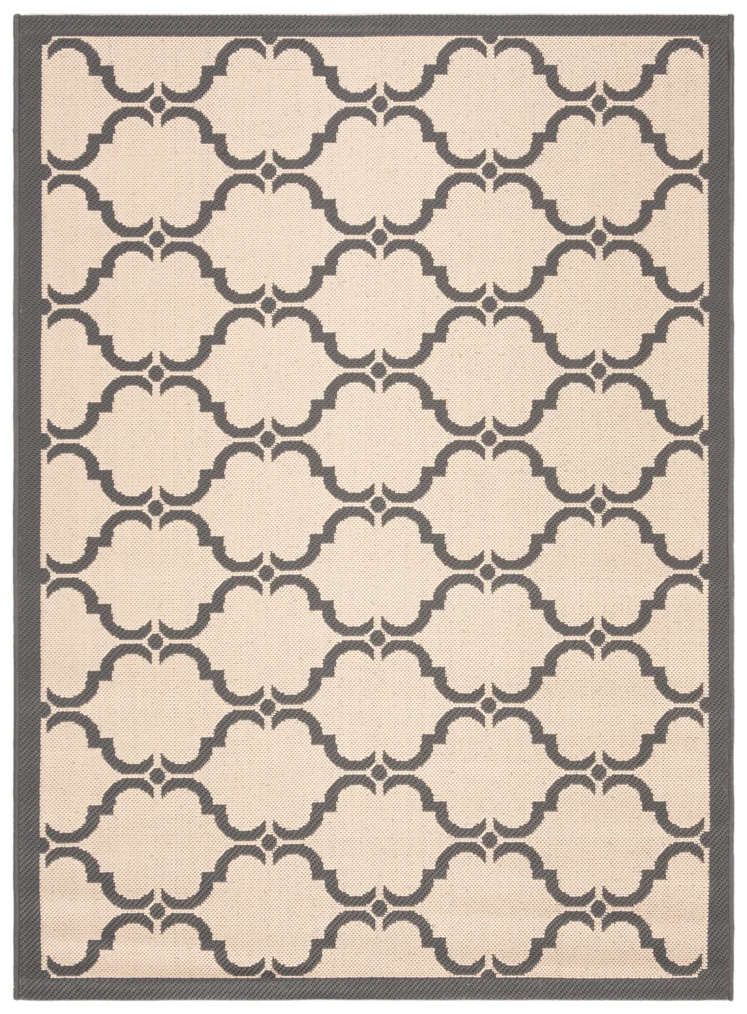 Safavieh Courtyard Aldo 4 x 6 Beige/Anthracite Indoor/Outdoor Trellis Coastal Area Rug, photo 2 of 4