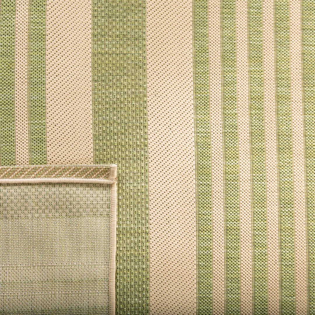 Safavieh Courtyard Dobby 5 x 8 Beige/Sweet Pea Indoor/Outdoor Stripe Coastal Area Rug, photo 4 of 5