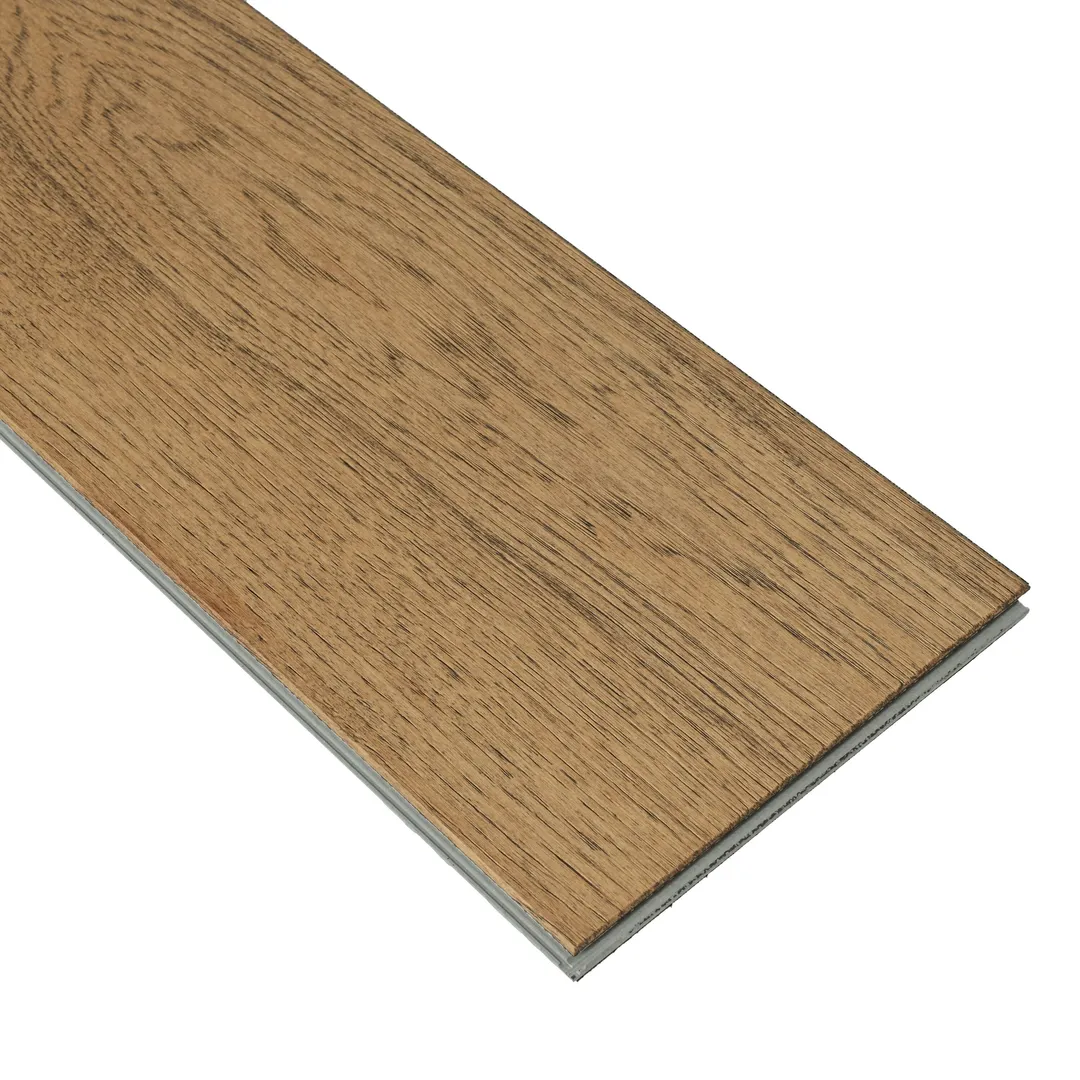 Bruce Forest Rain Calming Tea Hickory 7-7/16-in W x 1/4-in T x Varying Length Wirebrushed Waterproof Engineered Hardwood Flooring (15.54-sq ft / Carton), photo 5 of 13