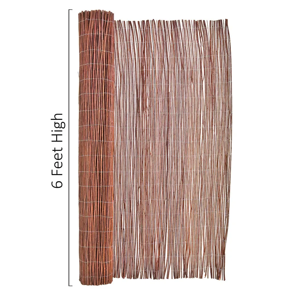 Backyard X-Scapes 16-ft x 6-ft 0.75-Gauge Brown Wood Bamboo Fencing Rolled Fencing, photo 11 of 12