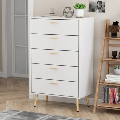 5-drawer chest White 5-Drawer Accent Chest