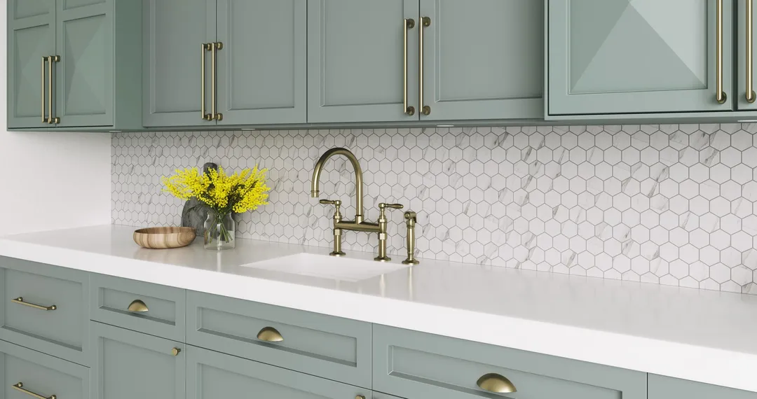 Satori Regent Carrara 12-in x 12-in Matte Porcelain Hexagon Marble-Look Floor and Wall Mosaic Tile (0.93-sq ft per Piece), photo 9 of 9