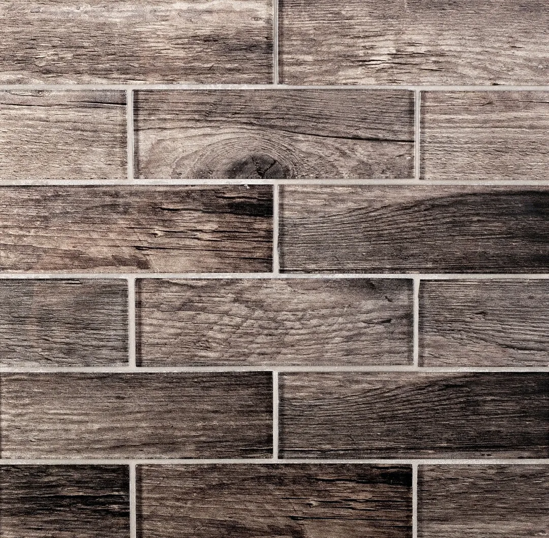 Apollo Tile (Sample) Wall Brown 4-in x 4-in Glossy Glass Brick Patterned Wall Tile, photo 7 of 8