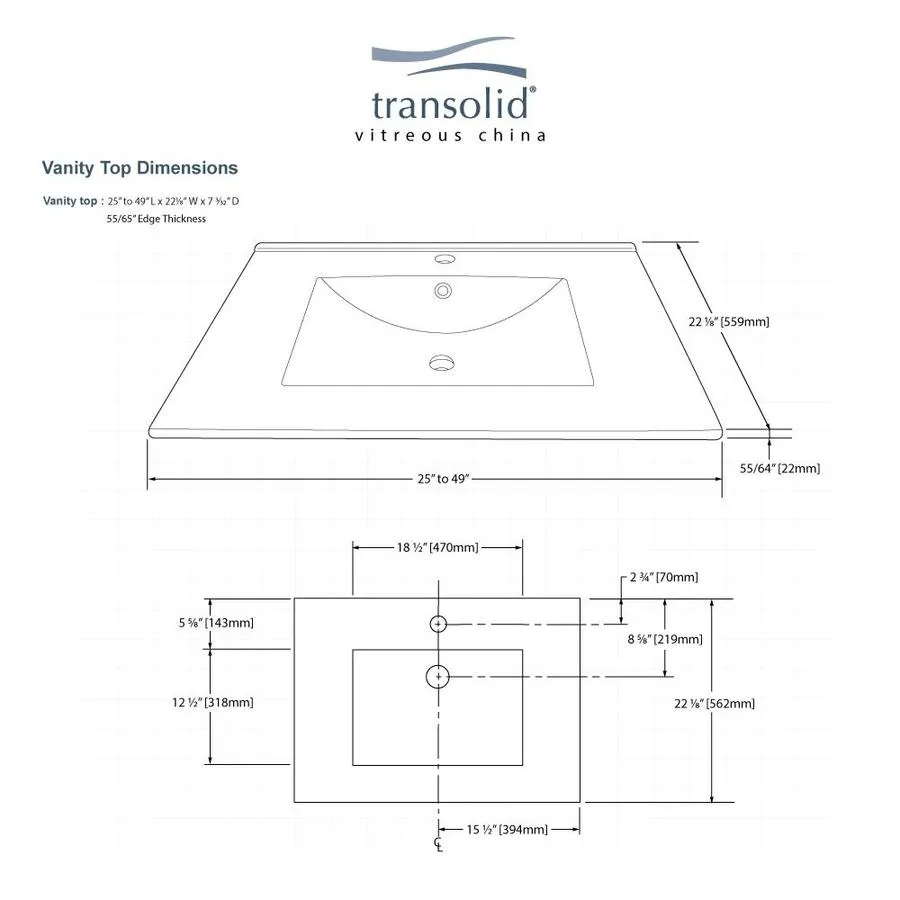 Transolid Juliette 25-in White Vitreous China Single-Hole Bathroom Vanity Top with Integral Sink, photo 4 of 20