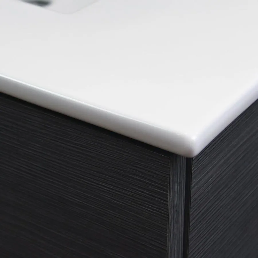 Transolid Juliette 25-in White Vitreous China Single-Hole Bathroom Vanity Top with Integral Sink, photo 11 of 20