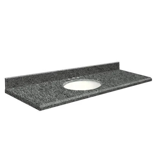 Transolid 61-in Blue Pearl Granite Single Sink Bathroom Vanity Top with Backsplash and Undermount Sink, photo 2 of 4