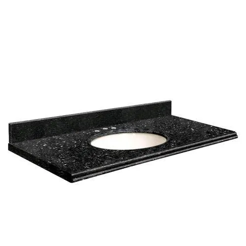 Transolid 31-in Notte Black Quartz Single Sink Bathroom Vanity Top, photo 2 of 4