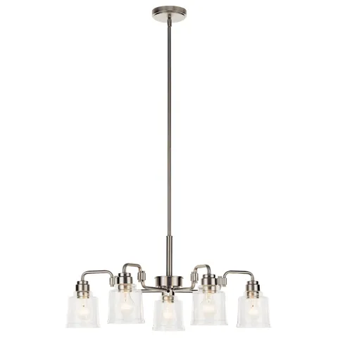 Aivian 5-Light Chandelier, Brushed Nickel