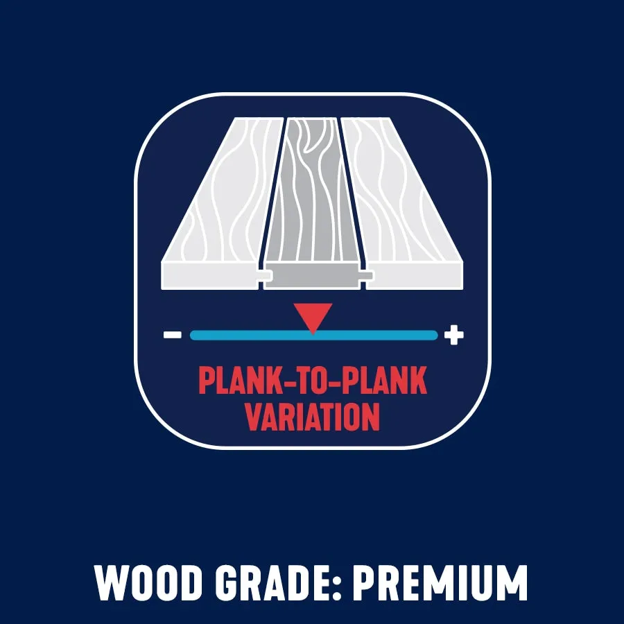 Bruce Forest Rain Natural Hickory 7-7/16-in W x 1/4-in T x Varying Length Wirebrushed Waterproof Engineered Hardwood Flooring (15.54-sq ft / Carton), photo 11 of 14